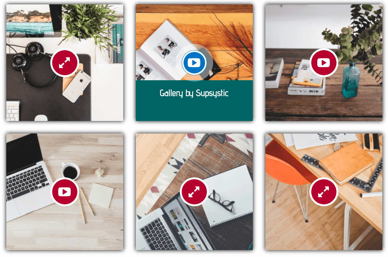 Icons example in Photo Gallery by Supsytic Icons example in Photo Gallery by Supsytic