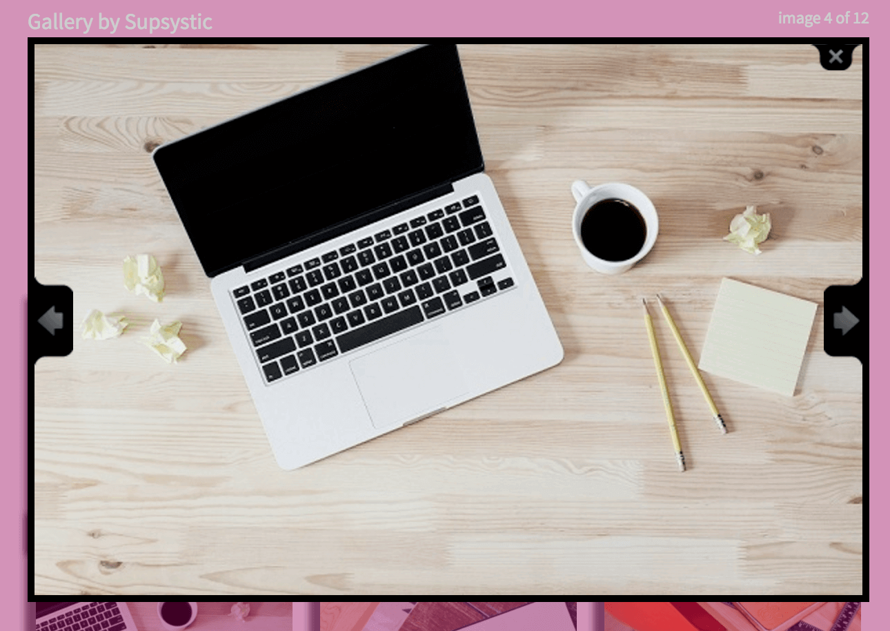 Popup example in Photo Gallery plugin Popup example in Photo Gallery plugin