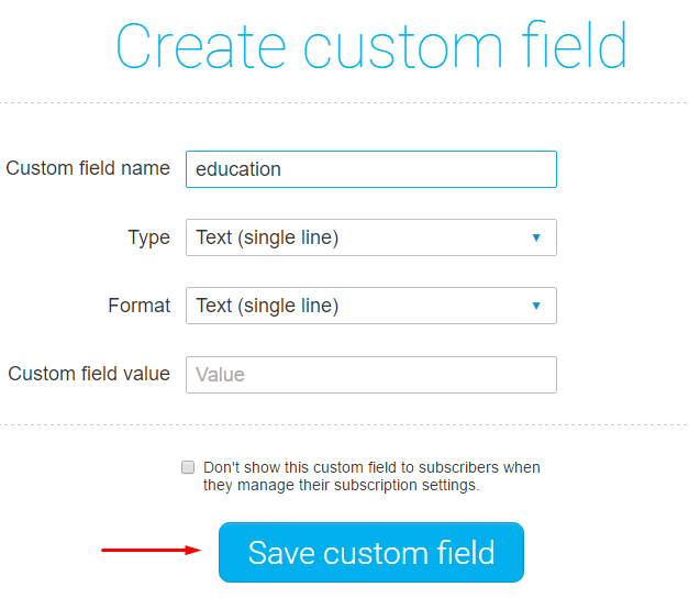 Create Custom Field