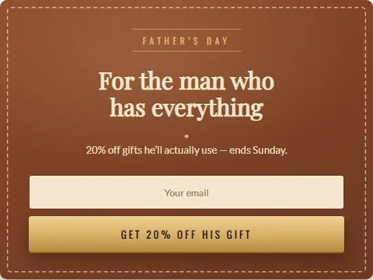 Fathers Day Tweed and Leather form template
