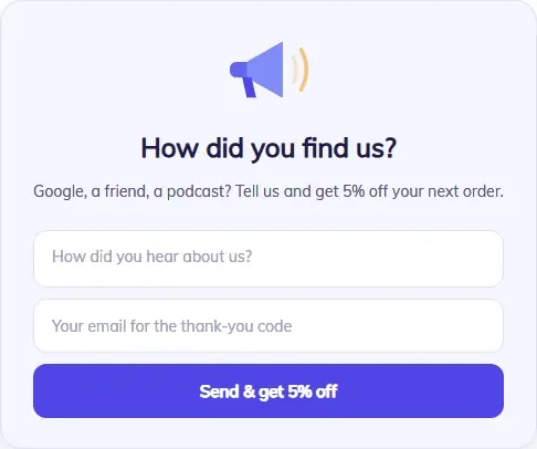 How Did You Hear About Us form template