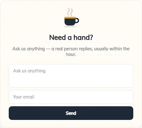 Idle Visitor Mini Survey form template