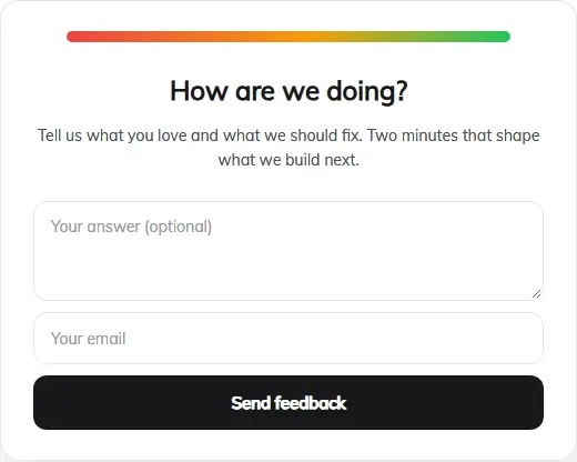 NPS Score Survey form template