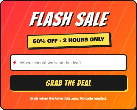 Flash Sale Lightning form template