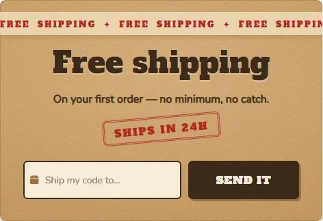 Free Shipping Parcel form template