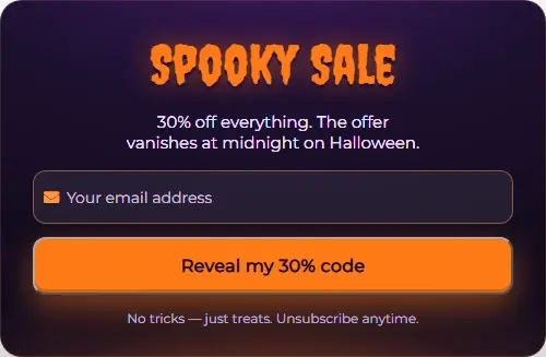 Halloween Spooky Sale form template