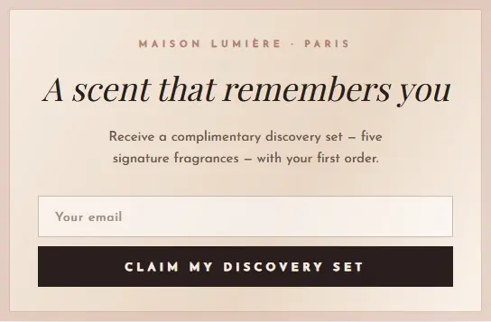 Luxury Parfum Maison form template