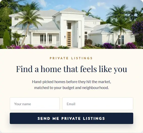 Real Estate Golden Hour form template