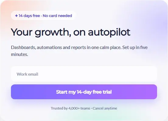 SaaS Free Trial Glass form template