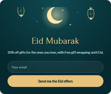 Ramadan and Eid Crescent form template