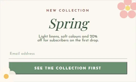 Spring Bloom Collection form template