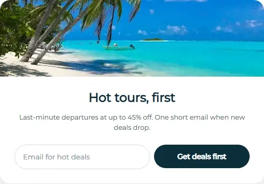 Hot Tour Deals form template