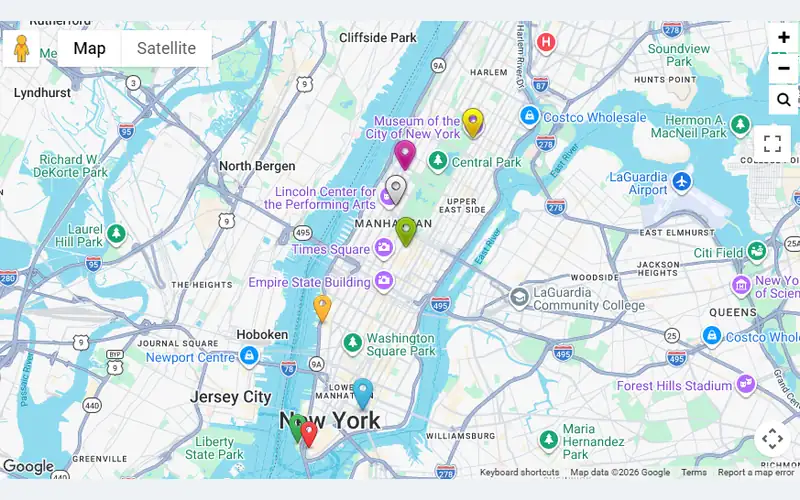 Google Maps Easy example: Google Map with Social Share Buttons
