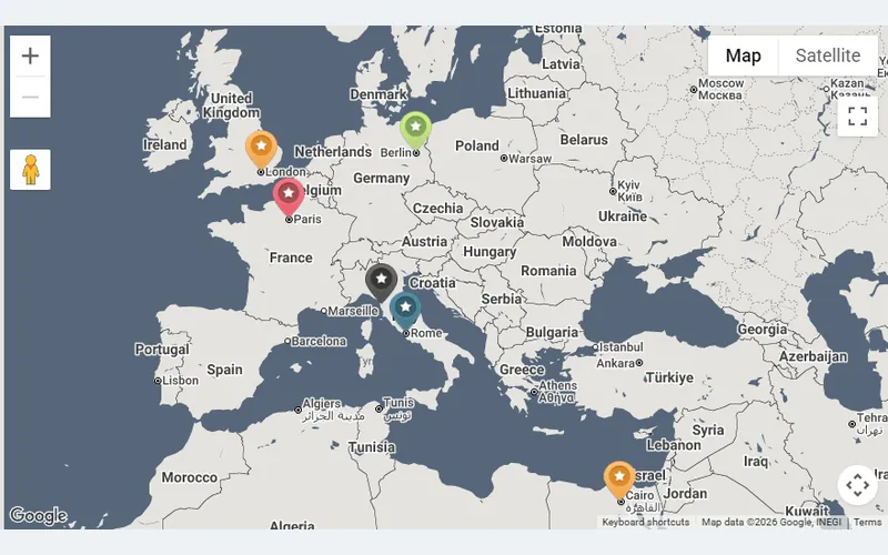 Google Maps Easy example: Vertical Description Slider