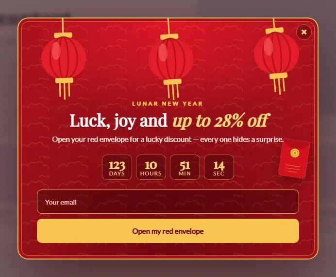 Lunar New Year Lanterns popup template