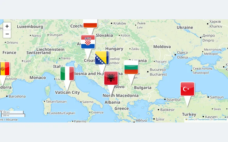 Ultimate Maps example: Horizontal Slider