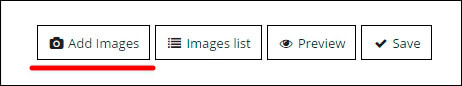Add images button in WordPress Gallery