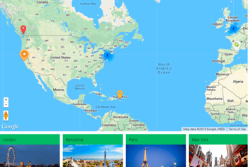 WordPress Google Maps with Horizontal Slider