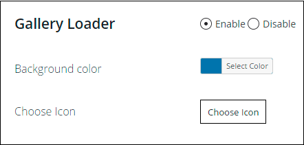 Loader option in WordPress gallery plugin