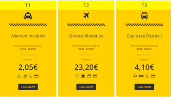 Taxi Price Table 