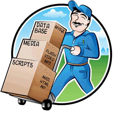 website migration with backup