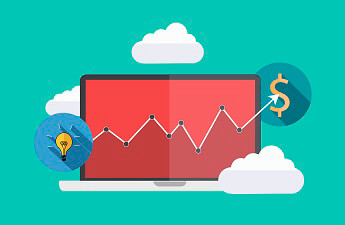 Vector flat modern icons on sample background