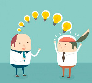 Share ideas using social share buttons