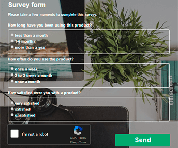 Survey Form - Contact Form by Supsystic