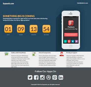 WordPress Coming Soon - Flattern Template