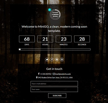 WordPress Coming Soon - MiniGo Template