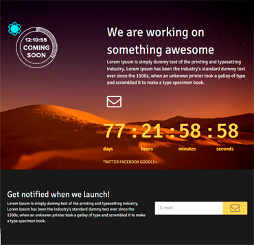 WordPress Coming Soon - Sonoran Template