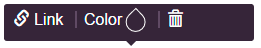Button editor of Newsletter template