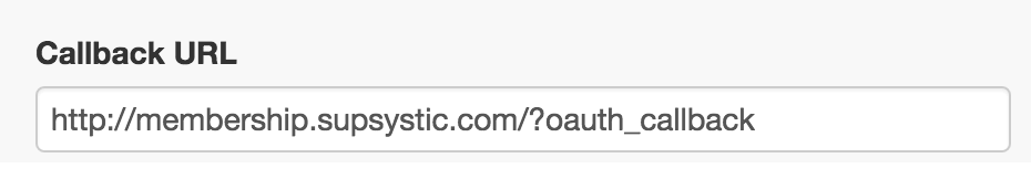 Callback URL in Twitter for Membership plugin