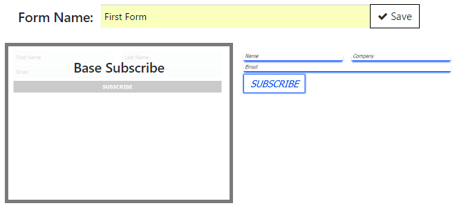 Newsletter First Form