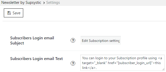 Subscribers Login Email