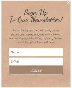 Sign-up Classic Popup Template