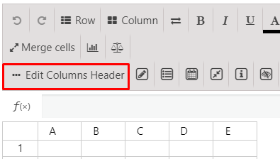 Edit header columns first step