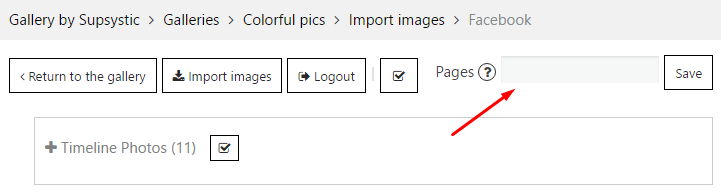 Facebook Business Pages for Import