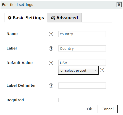 Default Value example - Contact Form plugin