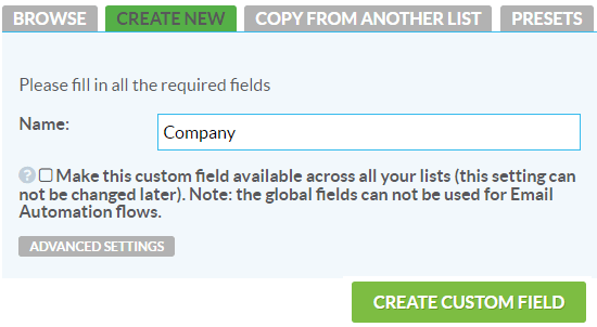 New custom field 4dem.it
