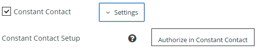 Constant Contact Authorization