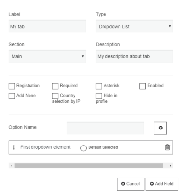 Registration Fields | Supsystic