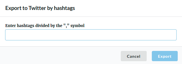 Export by hashtags