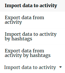 Import Data to Activity