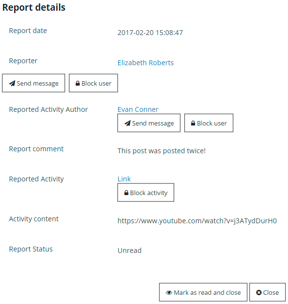 Membership Content Report Details