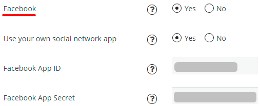 Membership Social Login Facebook