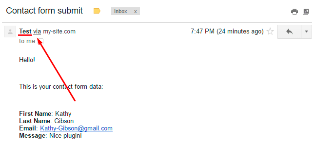 Contact Form Submitted