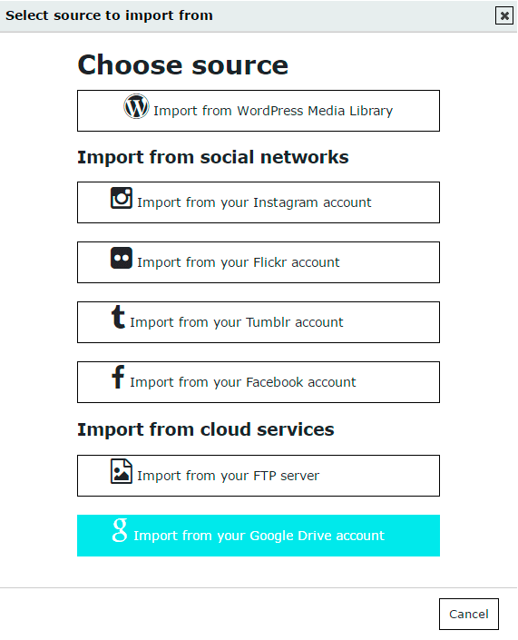 Google Drive Import