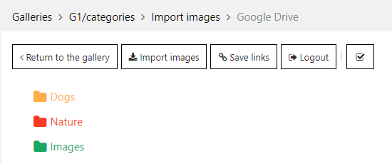 Google Drive import to WordPress photo Gallery plugin