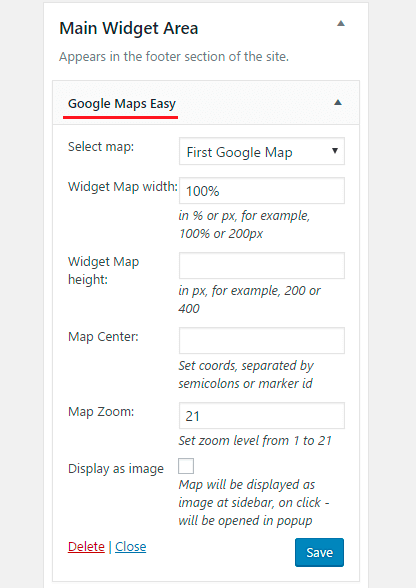 Google Maps Widget